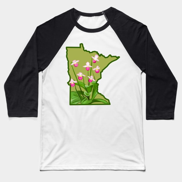 Minnesota state flower Baseball T-Shirt by avadoodle